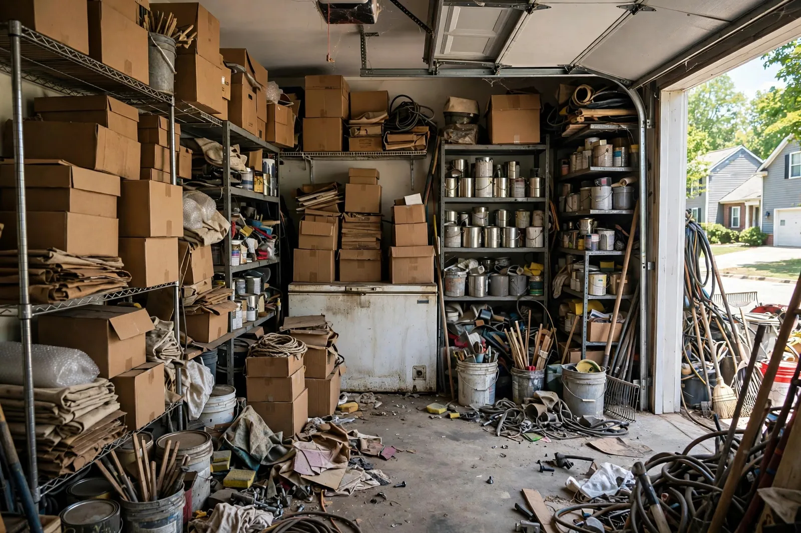 Before photo, Two Car Garage Cleanout in Pinefield, by Waldorf Junk Removal Company
